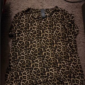 Chelsea & Theodore Animal Print Blouse